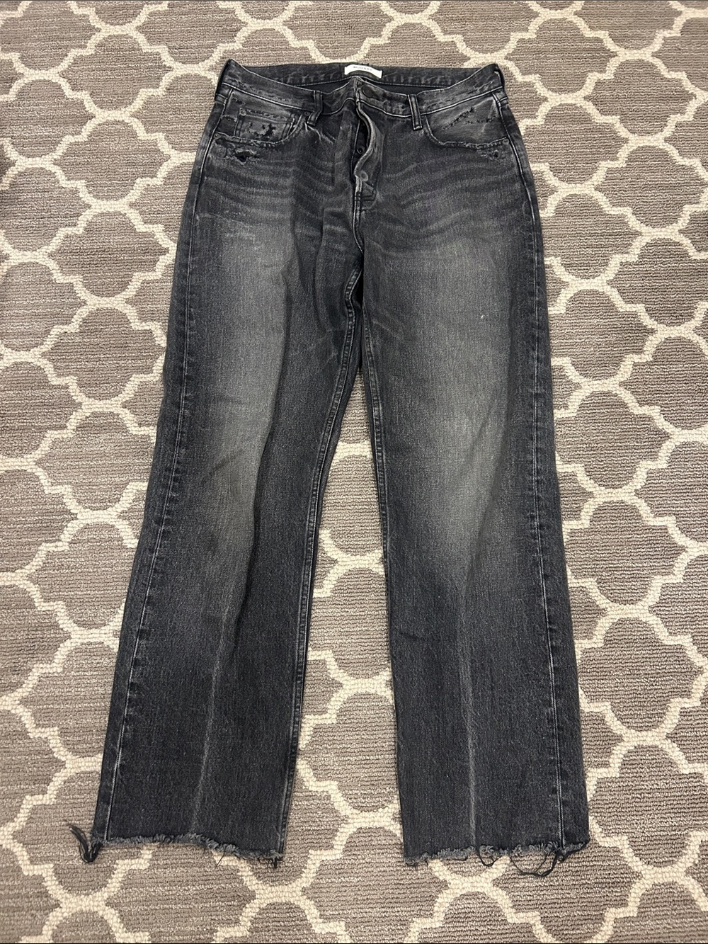 Moussy Women's Washed Black Boyfriend Jeans
